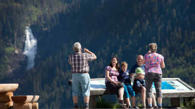 Family on a viewing platform